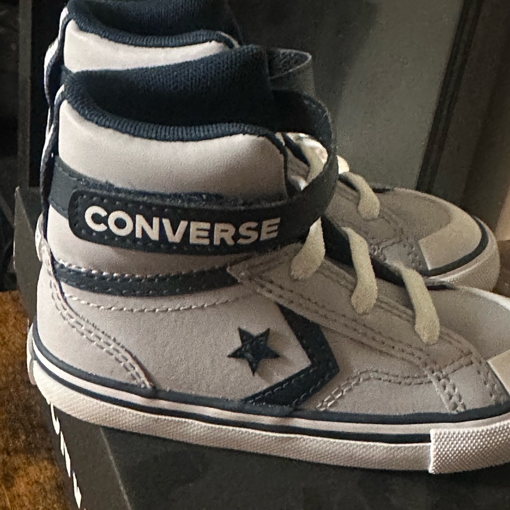 Converse Blue and White High-Top Sneakers Classic Design